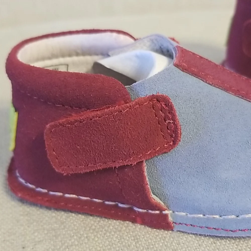 Pipit Striped Toddler Shoes in Sky/Red